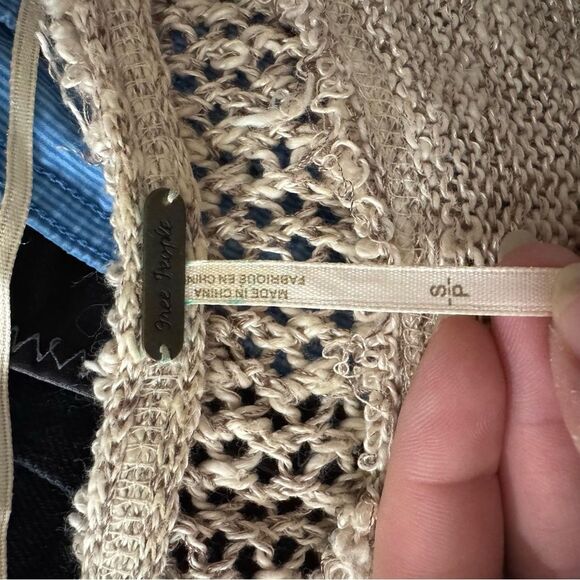 Free People Loose Knit Stripped Tunic Relaxed Sweater - Picture 6 of 6